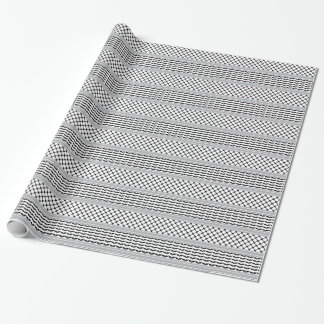 Palästinensischer Schwarz-Weiß-Keffiyeh Geschenkpapier