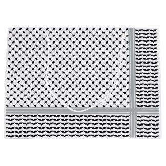 Palästinensischer Schwarz-Weiß-Keffiyeh Große Geschenktüte