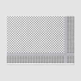 Palästinensischer Schwarz-Weiß-Keffiyeh Seidenpapier