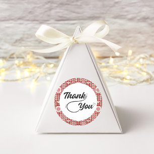 Palästinensischer Tatreez in Rot Danke Aufkleber