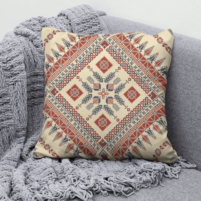 Palästinensischer Tatreez-Maschenwirbelkissen 14 Kissen (Von Creator hochgeladen)