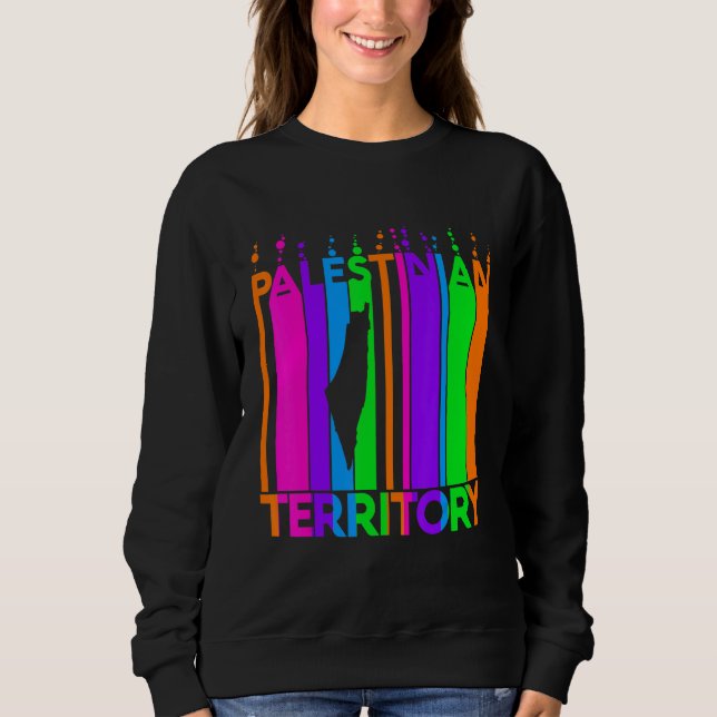 Palästinensisches Gebiet Farbige Blasen Sweatshirt (Vorderseite)