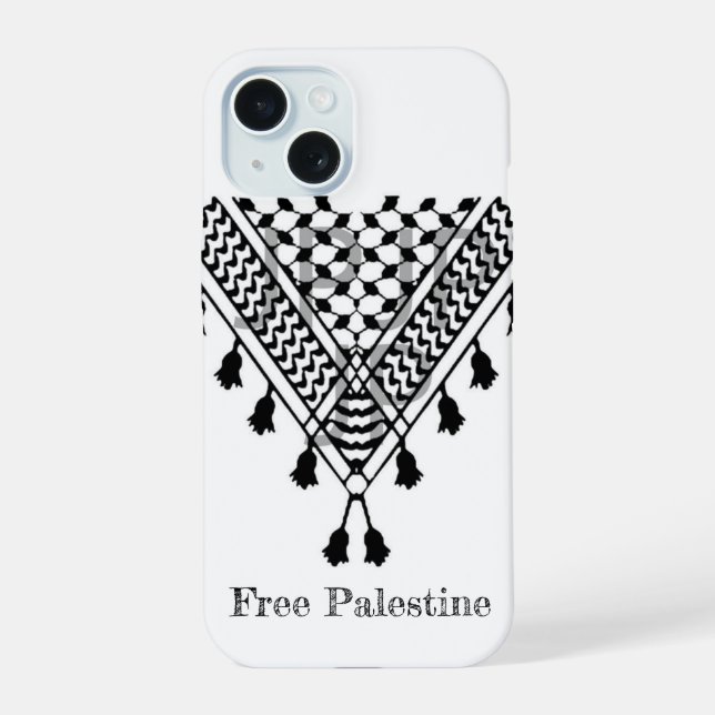 Palästinensisches Keffiyeh-Muster iPhone 15 Hülle (Rückseite)