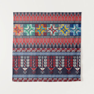 Palästinensisches Stickereimotiv-Muster. Wandteppich