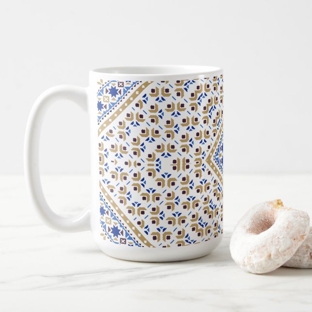 palästinensisches Stickmuster Kaffeetasse (Mit Donut)
