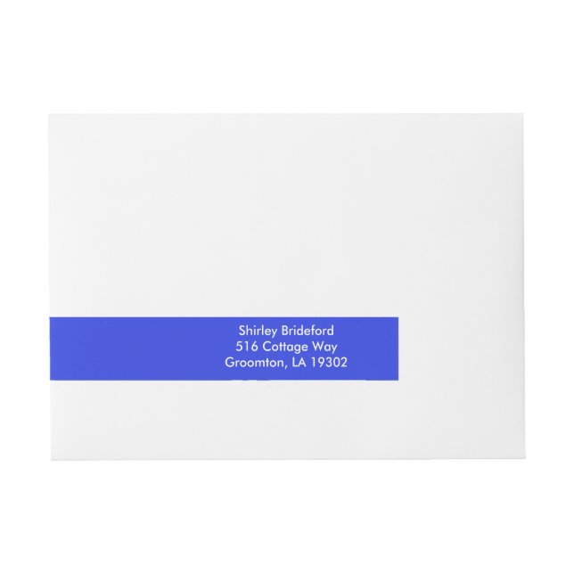 Palatinat Blue Basic Solid Color Rundum-Adressaufkleber (Vorderseite)