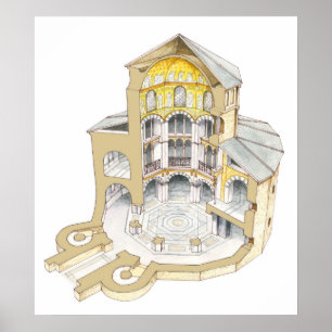 Palatine Chapel. Aachen. Germany Poster