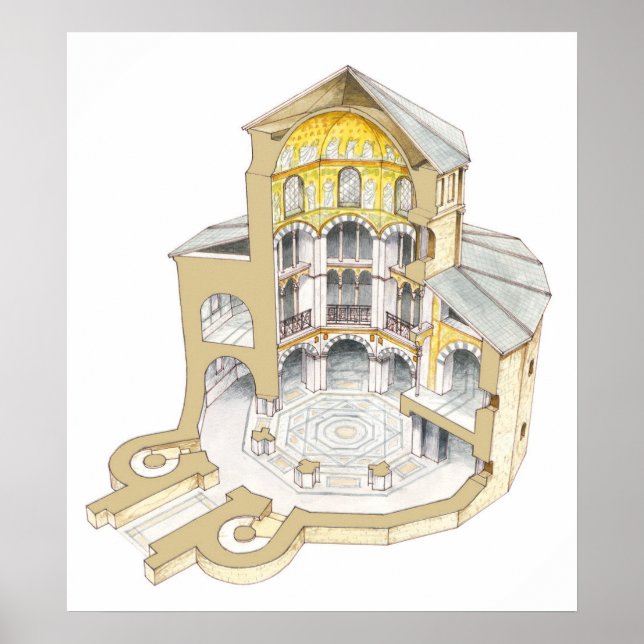 Palatine Chapel. Aachen. Germany Poster (Vorne)