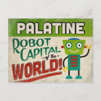 Palatine Illinois Robot - Funny Vintag