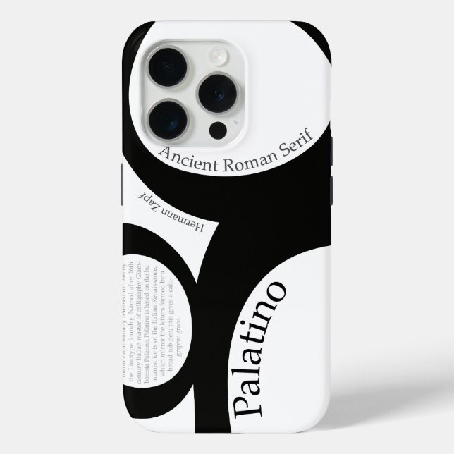 Palatino Typography Demo Case-Mate iPhone Hülle (Rückseite)