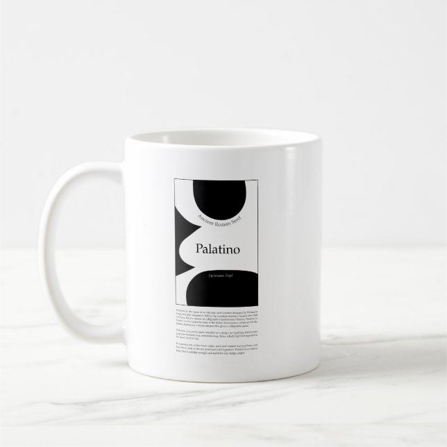 Palatino Typography Kaffeetasse (Links)