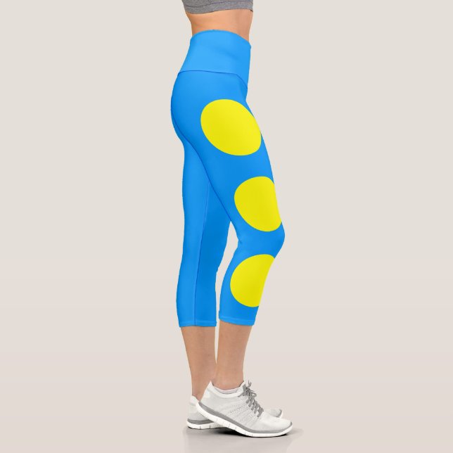 Palau Flag Capri Leggings (Rechts)