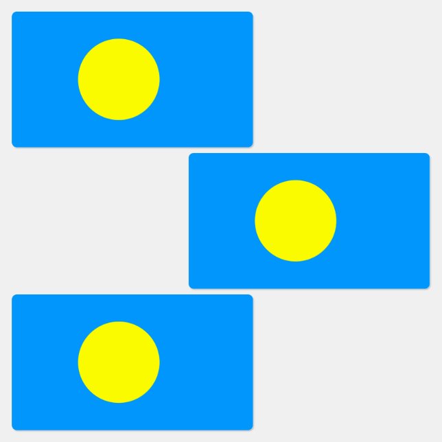 Palau Flag Etiketten (Gruppe)