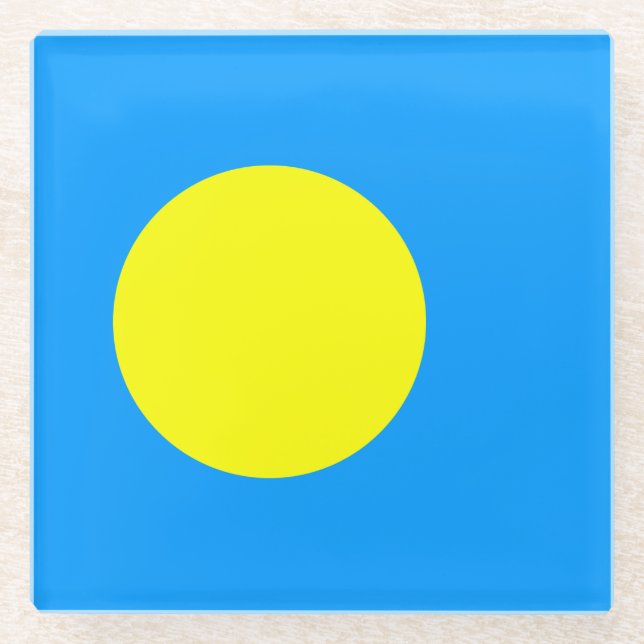 Palau Flag Glasuntersetzer (Vorderseite)