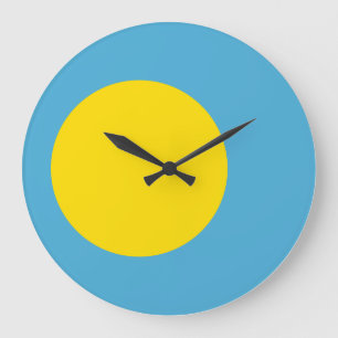 Palau Flag Große Wanduhr