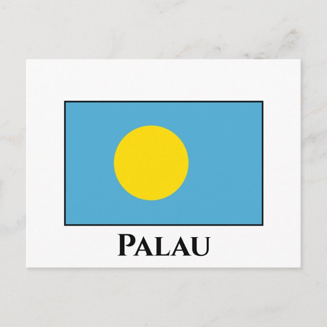 Palau Flag Postkarte (Vorderseite)