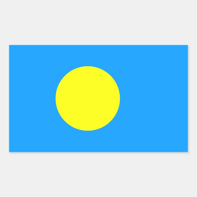 Palau Flag Rechteckiger Aufkleber (Vorderseite)
