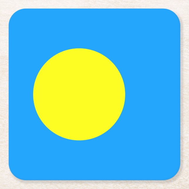 Palau Flag Rechteckiger Pappuntersetzer (Vorderseite)