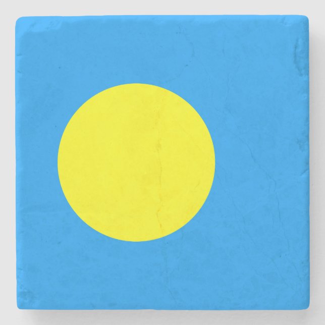 Palau Flag Steinuntersetzer (Vorderseite)