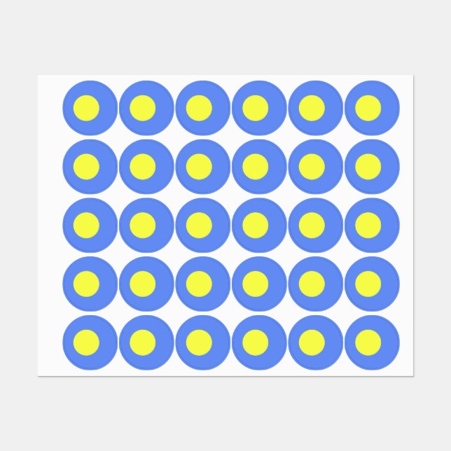 Palau-Flagge Etiketten (Blatt)