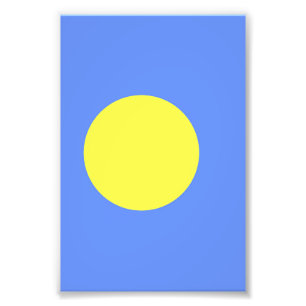 Palau-Flagge Fotodruck