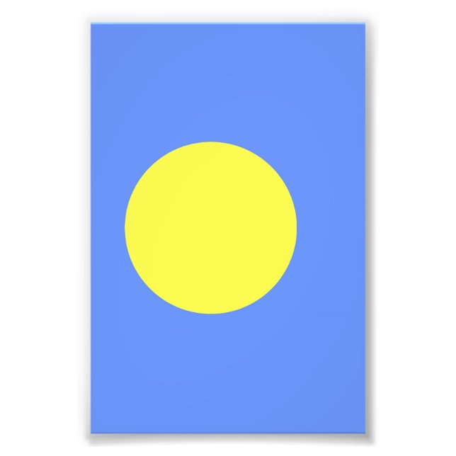 Palau-Flagge Fotodruck (Vorne)