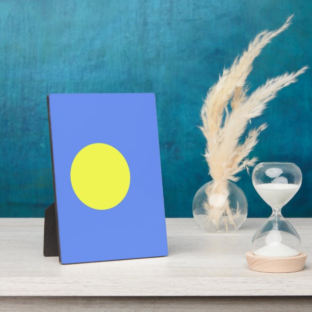 Palau-Flagge Fotoplatte (Seite)