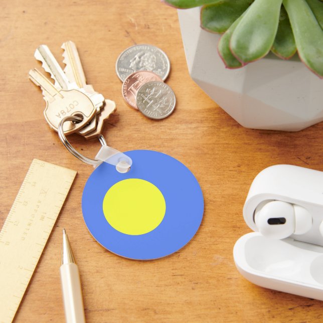 Palau-Flagge Schlüsselanhänger (Schreibtisch)