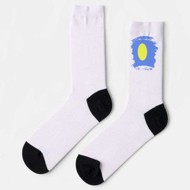 Palau-Flagge Socken (Linkes Detail)