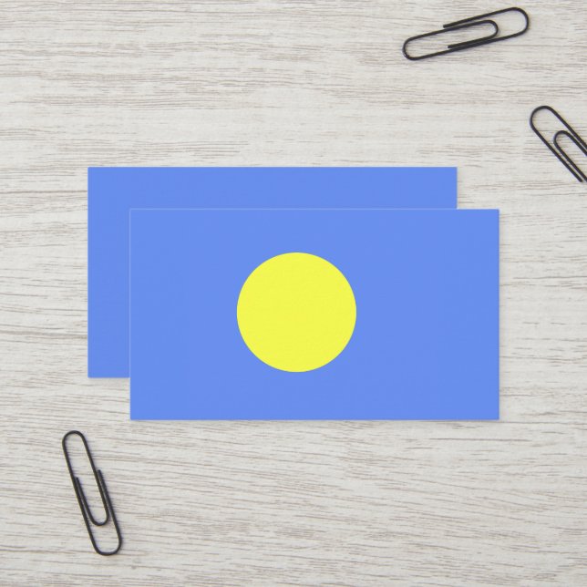 Palau-Flagge Visitenkarte (Vorderseite/Rückseite Beispiel)