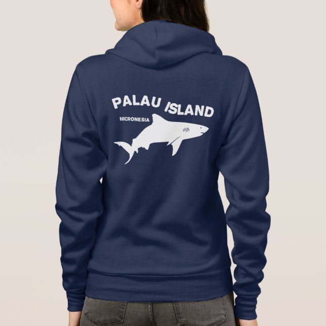 Palau Island Scuba Diving with Sharks Hoodie (Rückseite)