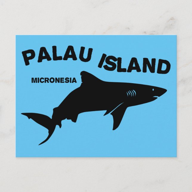 Palau Island Scuba Diving with Sharks Postkarte (Vorderseite)