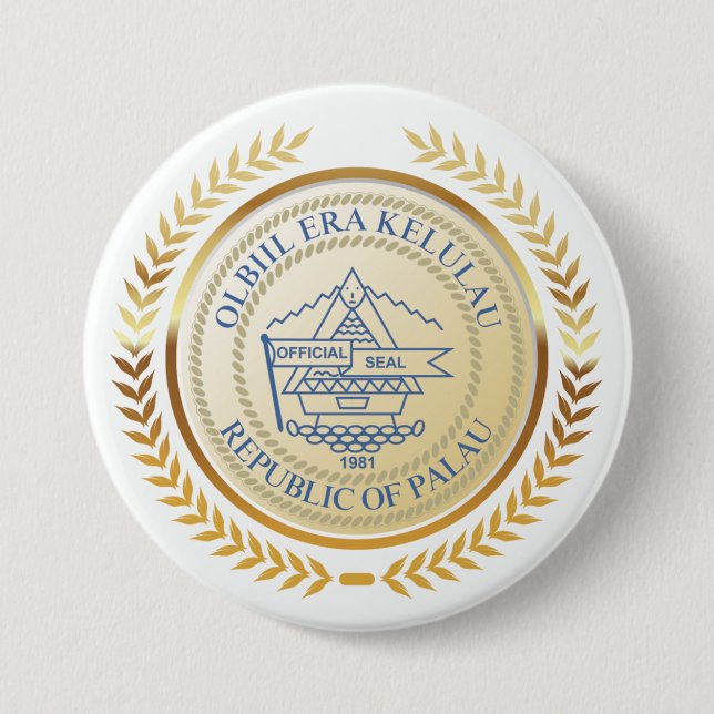 Palau Offiziell Siegel Button (Vorderseite)