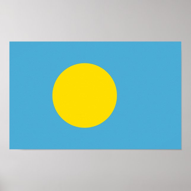 Palau - Palauan-Flagge Poster (Vorne)