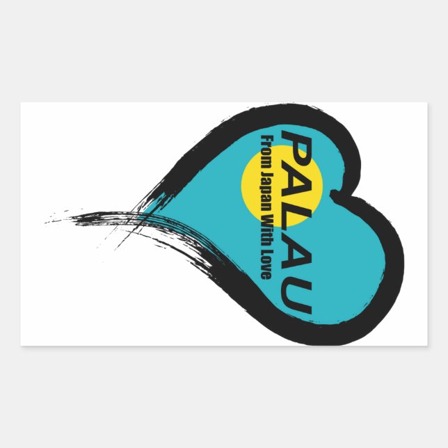 palau rechteckiger aufkleber (Vorderseite)