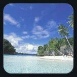 Palau, Rock Islands, Honeymoon Island, Welt Quadratischer Aufkleber<br><div class="desc">Palau,  Rock Islands,  Honeymoon Island,  World Heritage,  Bay � Stuart Westmorland / DanitaDelimont.com</div>