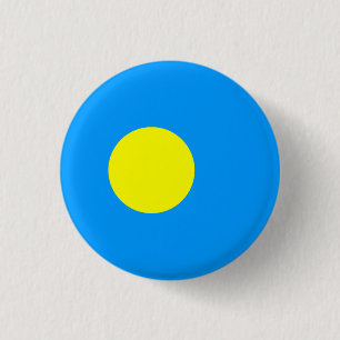 Palauan Flag, Flagge Palaus Button