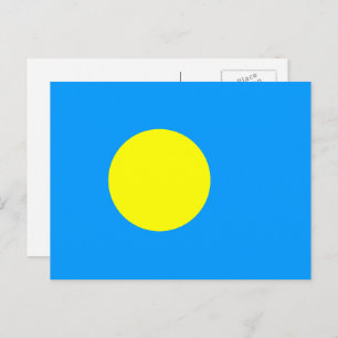 Palauan Flag, Flagge Palaus Postkarte