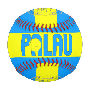 Palauer Flagge und Wappen Patriotisch Baseball