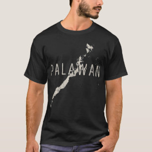 Palawan Karte Word Art Philippinen Souvenir T-Shirt