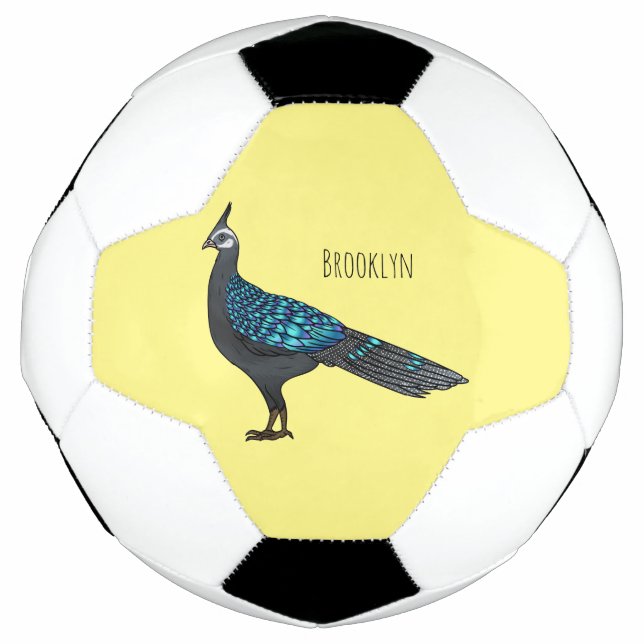 Palawan Pfauenpheasant Cartoon Fußball (Vorderseite)