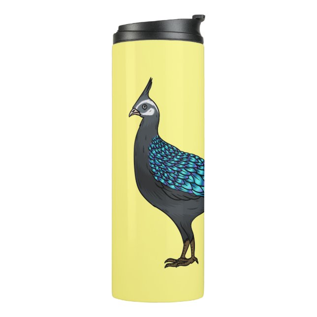 Palawan Pfauenpheasant Cartoon Thermosbecher (Nach links gedreht)