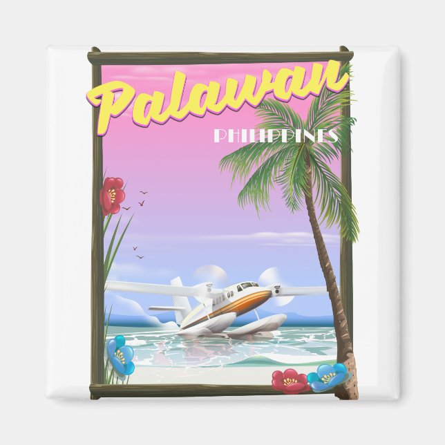 Palawan Philippinen Flugposter Magnet (Vorne)
