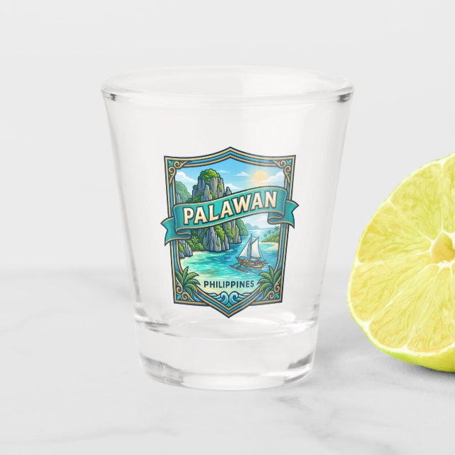 Palawan Philippinen Philippinen Schnapsglas (Vorderseite)