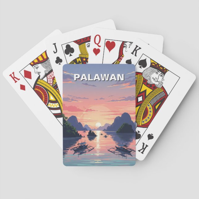 Palawan Philippinen Reise Spielkarten (Rückseite)
