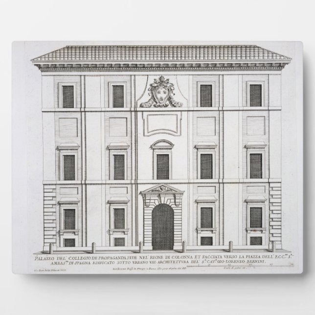 Palazzo del Collegio de Propaganda Fide, von "Pal Fotoplatte (Vorderseite)