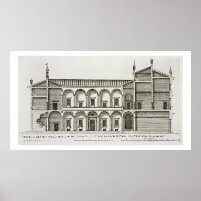 Palazzo di Santo Spirito, vom "Palazzi di Roma", Poster (Vorne)