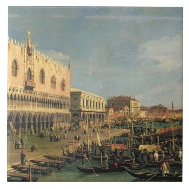 Palazzo Ducale und das Riva degli Schiavoni, Venic Fliese (Vorderseite)