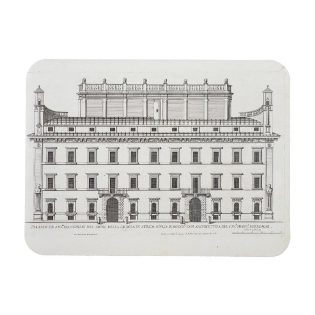 Palazzo Falconieri, Rom, vom "Palazzi di Roma", Magnet (Horizontal)