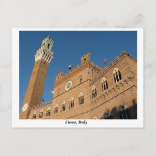Palazzo Pubblico, Piazza del Campo, Siena, Italien Postkarte